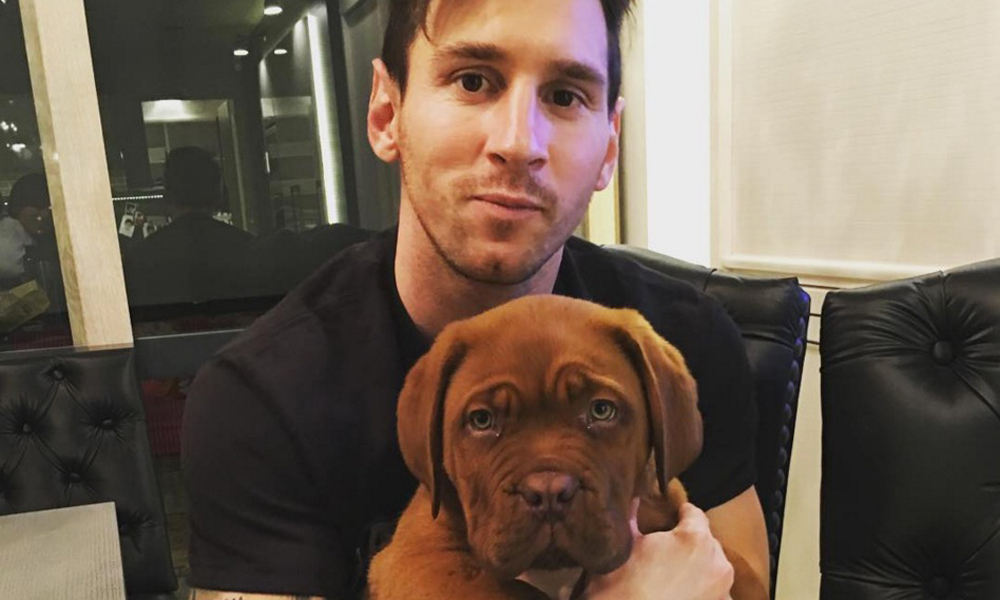 Lionel Messi and His Massive Dog