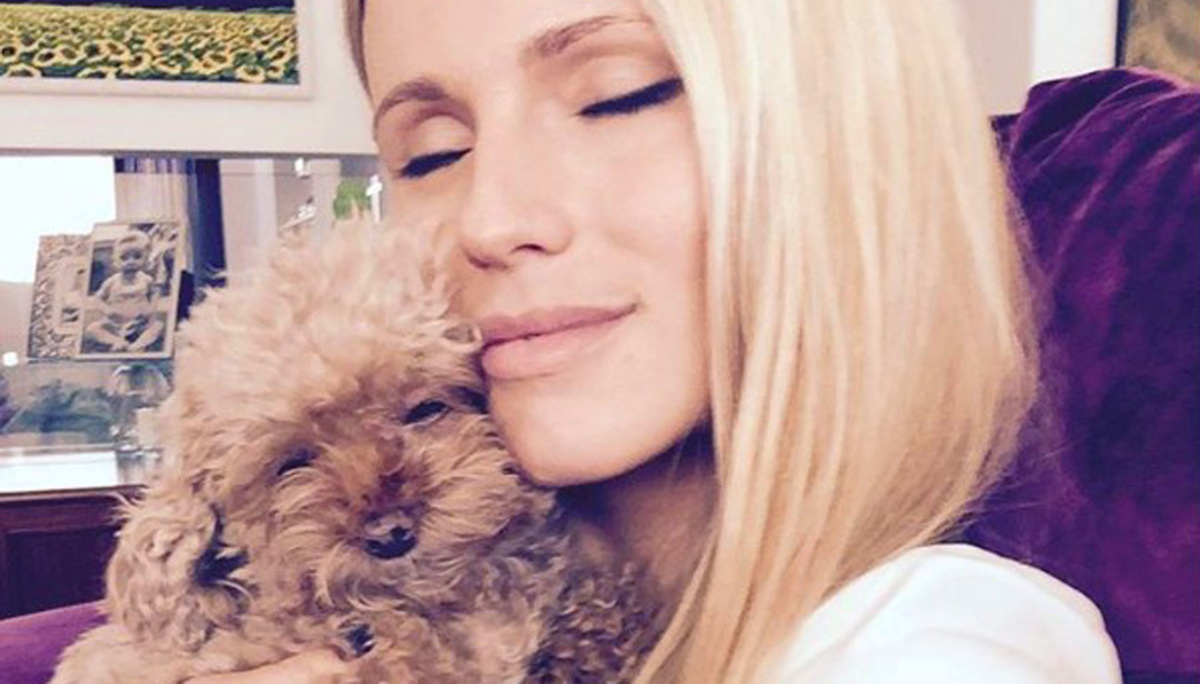 Michelle Hunziker and her Dog Lilly, pure love