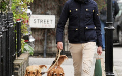 Mika and his dogs, Amira and Melachi