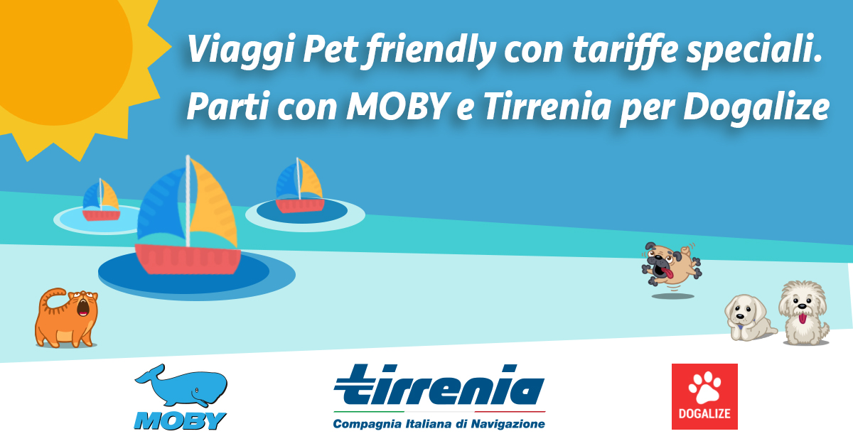 viaggi pet friendly con MOBY e Tirrenia per Dogalize